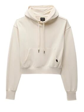 Prana Canvas Heather Cropped Hoodie - Cream